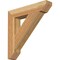Ekena Millwork Traditional Slat Rough Sawn Bracket, Western Red Cedar, 4"W x 22"D x 22"H BKT04X22X22TRA06RWR - alternate 1